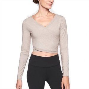 Athleta Beige Long Sleeve Crop Top